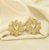 Brinco de Flor Cravejada em Zircônia Banhado a Ouro 18k - Imagem 1