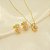 Conjunto de Coração com Zircônias Banhado a Ouro 18k - Imagem 1
