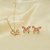 Conjunto Borboleta Cravejada em Zircônia Banhado a Ouro 18k - Imagem 1