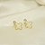 Brinco Trevo com Detalhe em Zircônia Banhado a Ouro 18k - Imagem 1