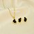Conjunto Orgânico com Resina Banhado a Ouro 18k - Imagem 2