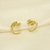 Brinco Orgânico Banhado a Ouro 18k - Imagem 1