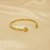 Bracelete Coração com Zircônia Cristal Banhado a Ouro 18k - Imagem 1