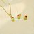 Conjunto Cupcake Resinado e Banhado a Ouro 18k - Imagem 1