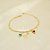 Pulseira com Coração e Flor de Zircônia Banhado a Ouro 18k - Imagem 1