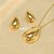 Conjunto de Gota Abaulada Banhado a Ouro 18k - Imagem 1