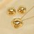 Conjunto Quadrado Abaulado Banhado a Ouro 18k - Imagem 1