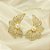 Brinco Ear Cuff Flor Cravejada e Banhado a Ouro 18k - Imagem 1