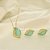 Conjunto com Design de Folha Resinado Banhado a Ouro 18k - Imagem 1