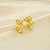 Brinco Argola com Design de Flor Banhado a Ouro 18k - Imagem 1