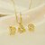 Conjunto de Flor Vazada com Zircônia Banhado a Ouro 18k - Imagem 1