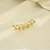 Brinco em Trio de Flor com Zircônia Banhado a Ouro 18k - Imagem 1