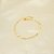 Pulseira com Pérolas Ovais Banhado a Ouro 18k - Imagem 1
