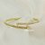 Bracelerte com Design de Prego Cravejado Banhado a Ouro 18k - Imagem 1