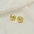 Brinco Meia Argola com Design Diamantado Banhado a Ouro 18k - Imagem 1