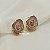 Brinco Flor com Resina e Zircônia Cristal Banhado a Ouro 18k - Imagem 2