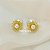 Brinco Ear Jacket de Flor com Pérola Banhado a Ouro 18k - Imagem 1