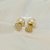 Brinco Ear Jacket de Coração Cravejado Banhado a Ouro 18k - Imagem 1