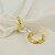 Brinco Argola com Design Torcido Banhado a Ouro 18k - Imagem 1