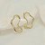Brinco Orgânico Vazado Banhado a Ouro 18k - Imagem 1