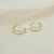 Brinco Argola de Aro Duplo Banhado a Ouro 18k - Imagem 1