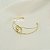 Bracelete Cuff Concha Banhado a Ouro 18k - Imagem 1