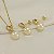 Conjunto Pérola e Zircônia Cristal Banhado a Ouro 18k - Imagem 1