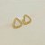 Brinco com Design Geométrico Triangular Cravejado Banhado a Ouro 18k - Imagem 1