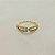 Anel com Detalhes de Zircônia Cristal Banhado a Ouro 18k - Imagem 1