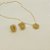 Conjunto de Girassol Cravejado com Zircônia Citrino Banhado a Ouro 18k - Imagem 1