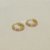 Brinco Argola Cravejada com Zircônias Cristal e Quartzo Amarelo Abacaxi Banhado a Ouro 18k - Imagem 2