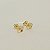 Brinco de Flor com Cravejado Zircônia Banhado a Ouro 18k - Imagem 1