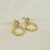 Brinco Hexagonal Banhado a Ouro 18k - Imagem 1