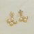 Brinco de Flor com Pérolas Banhado a Ouro 18k - Imagem 1