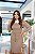 Blusa Decote Redondo e Manga Longa. Saia Midi Com Elástico na Cintura - Imagem 2