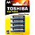 Pilha AA Alcalina 1.5v Toshiba LR6 - Pack Com 4 Unidades - Imagem 1