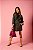 Trench coat verde militar com estampa floral - Imagem 1