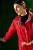 Trench Coat vermelho  com estampa tribal - Imagem 4