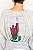 Vestido Emanuelle listras floral bordado baby blue - Imagem 4