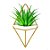 Vaso de Parede Triangular Branco e Dourado - Suporte Aramado (7HQA382R9) - Imagem 1