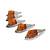 Lanterna Teto Cab Light Pick-up Cromada Ambar Kit - Imagem 4