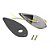 Lanterna Teto Cab Light Pick-up Cromada Ambar Kit - Imagem 2
