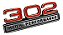 Emblema Ford 302 High Performance Vermelho - Imagem 2