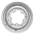 Roda Fusca 5 Furos 5x205 Aro 15 Fechada Prata Tala 5,5 - Imagem 1