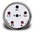 Sinaleira 52mm Elétrica Hot Rod Clássico Branco - Imagem 1