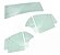 Conjunto Vidros Verde Janela Mp Lafer - Imagem 1