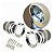 Kit Farol Embutido 180mm Par Aro CRomado - Imagem 2