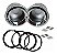 Kit Farol Embutido 180mm Par Aro CRomado - Imagem 1