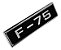 Emblema Plaqueta F75 Paralamas Lateral Ford F-75 - Imagem 1