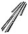 Jogo Friso Lateral Cabine Extensora F1000 F100 Inox - Imagem 2